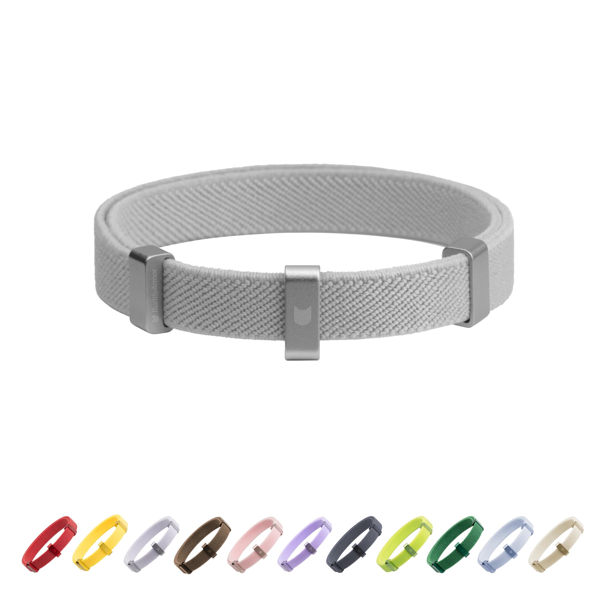 BuddyArmor Safety Cat Collar - U.S. IDA Gold Awarding Design, Stretch Elastic Quick Release, Non Breakaway - Light Weight for Kitten, Neck Fit 5.9'-