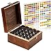 Essential Oil Storage Box Organizer 25 Bottle - Holds 5-15ml & 10ml Roller Bottles - Free Roller Bottle Opener & 192 Essential Oil Labels - Brown