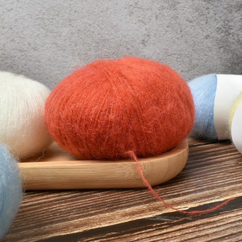 12/18/24/30 Rotoli da 25 g di Filato di Mohair Morbido e fine, Filato di Mohair Lavorato a Mano, per Maglioni all'Uncinetto Fai da Te, Sciarpe, Cappelli e Decorazioni per la casa