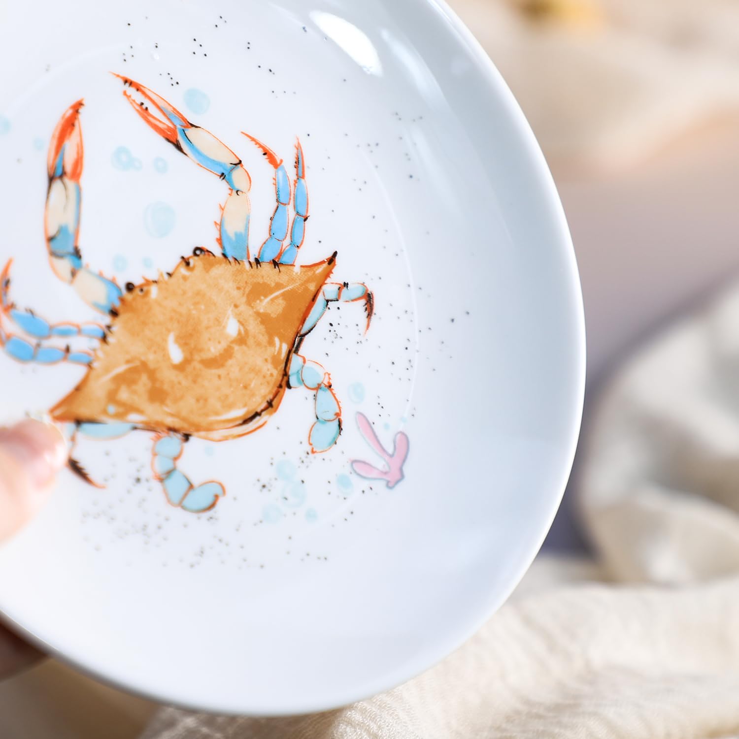 Amazon.com | Bicuzat Hand-Painted Sea Animals Pattern Ceramic
