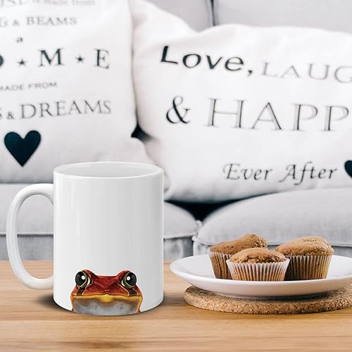 Miniatura 10 de MUGBREW Taza de té de cerámica linda de la taza de café del panda rojo, 11 oz