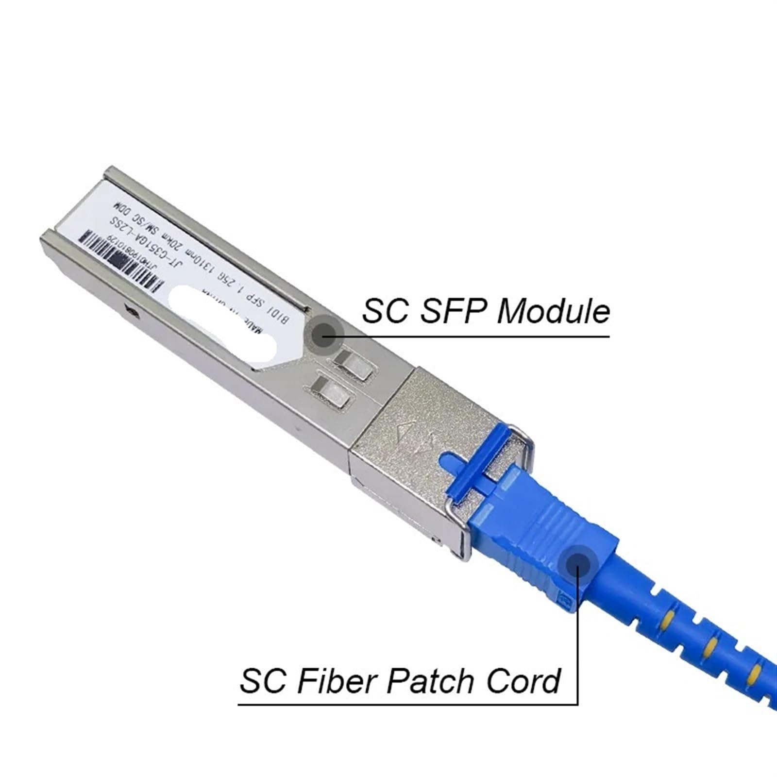 5 pares de transceptores ópticos de fibra única SFP Gigabit de 1 Gb SC 5 KM/20 KM compatibles con interruptor Ethernet (5 pares de 5 km)