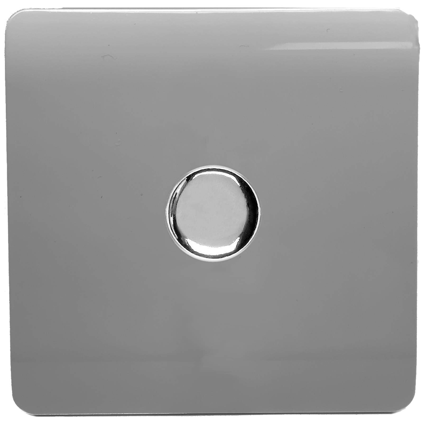 Trendi Artistic Modern Glossy Tactile 1 Gang 2 Way 120w LED Dimmer Switch, Light Grey