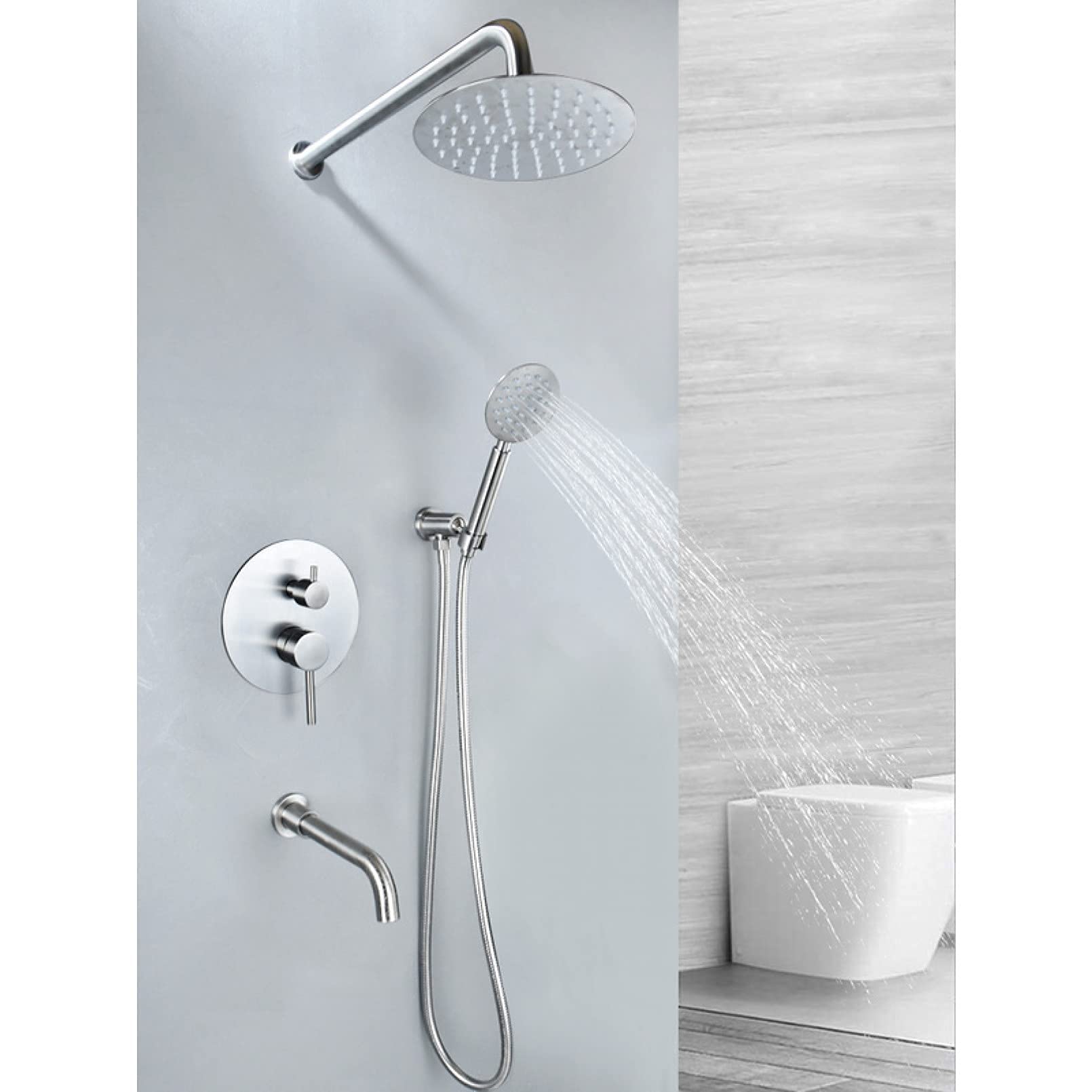 Douche dissimulée pour rénovation salle de bain moderne et relaxante