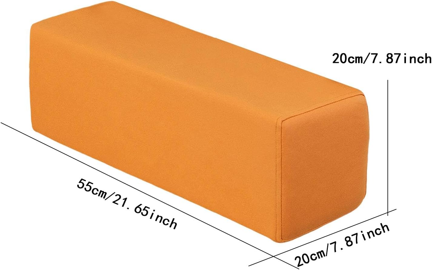 Couch Armrest Pillow for Elbow Support and Comfort in Home, Orange