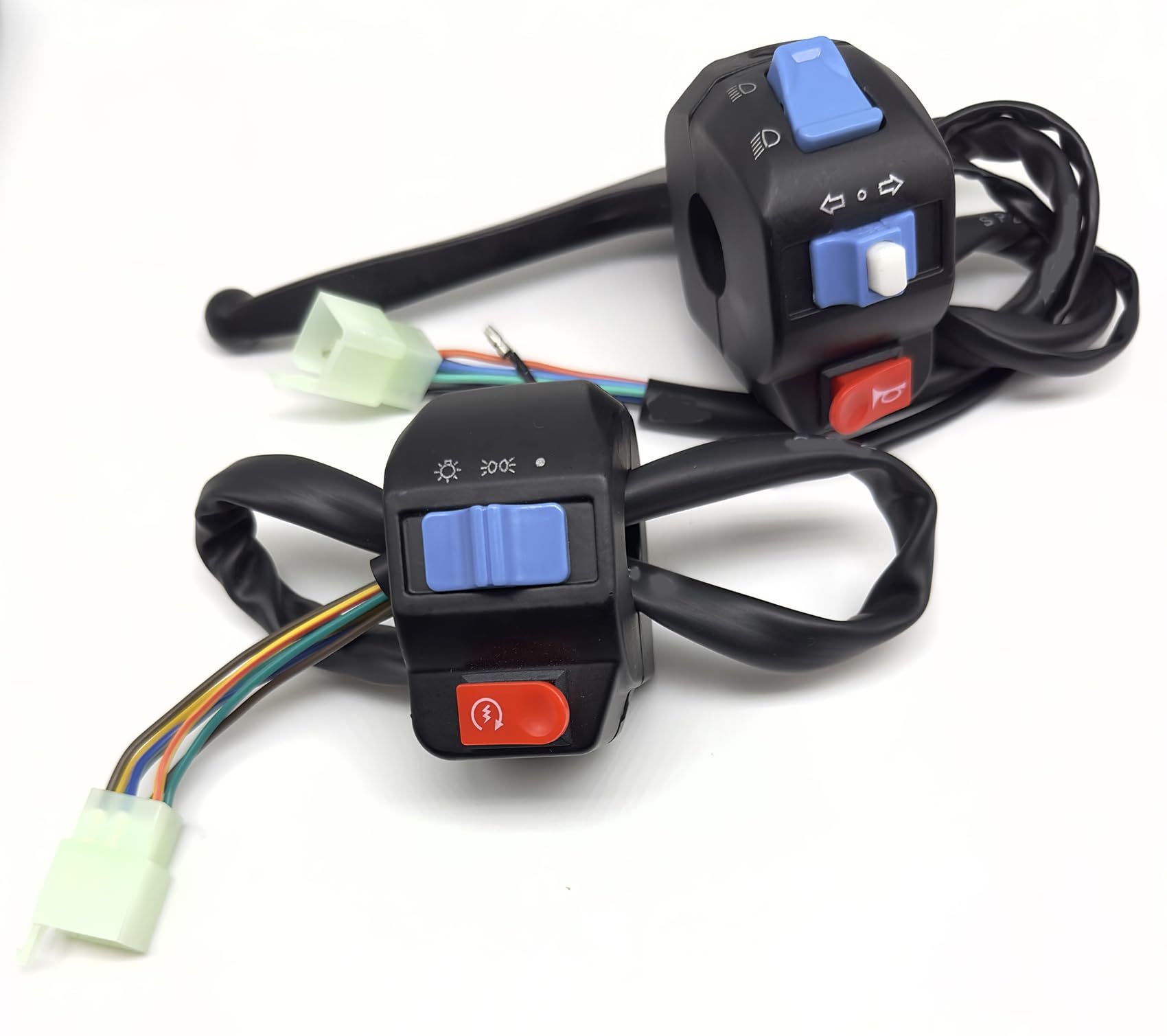 CEYGXICE Chinese Scooter Waterproof Aluminum Right Side Handle Disc Brake Switch + Left Drum Brake Swith Control Assembly for Disc/Drum Brake System