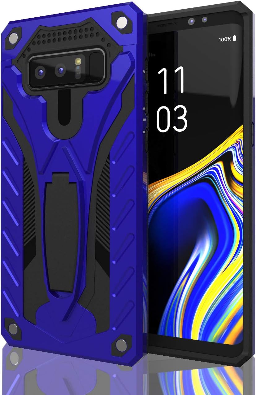 Kitoo Designed for Samsung Galaxy Note 8 Case with Kickstand, Military Grade 12ft. Drop Tested - Blue