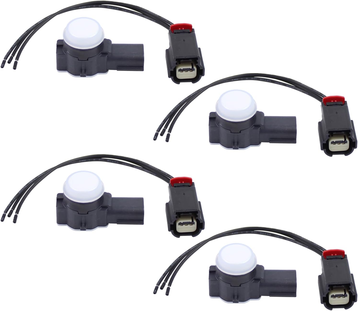 4Pcs Parking Assist Sensor with Connector for Buick Encore Enclave Regal Lacrosse Chevrolet Silverado GMC Sierra 1500 2500 3500 Suburban Tahoe Camaro Cadillac CT6 Escalade XT5 ATS CTS XTS