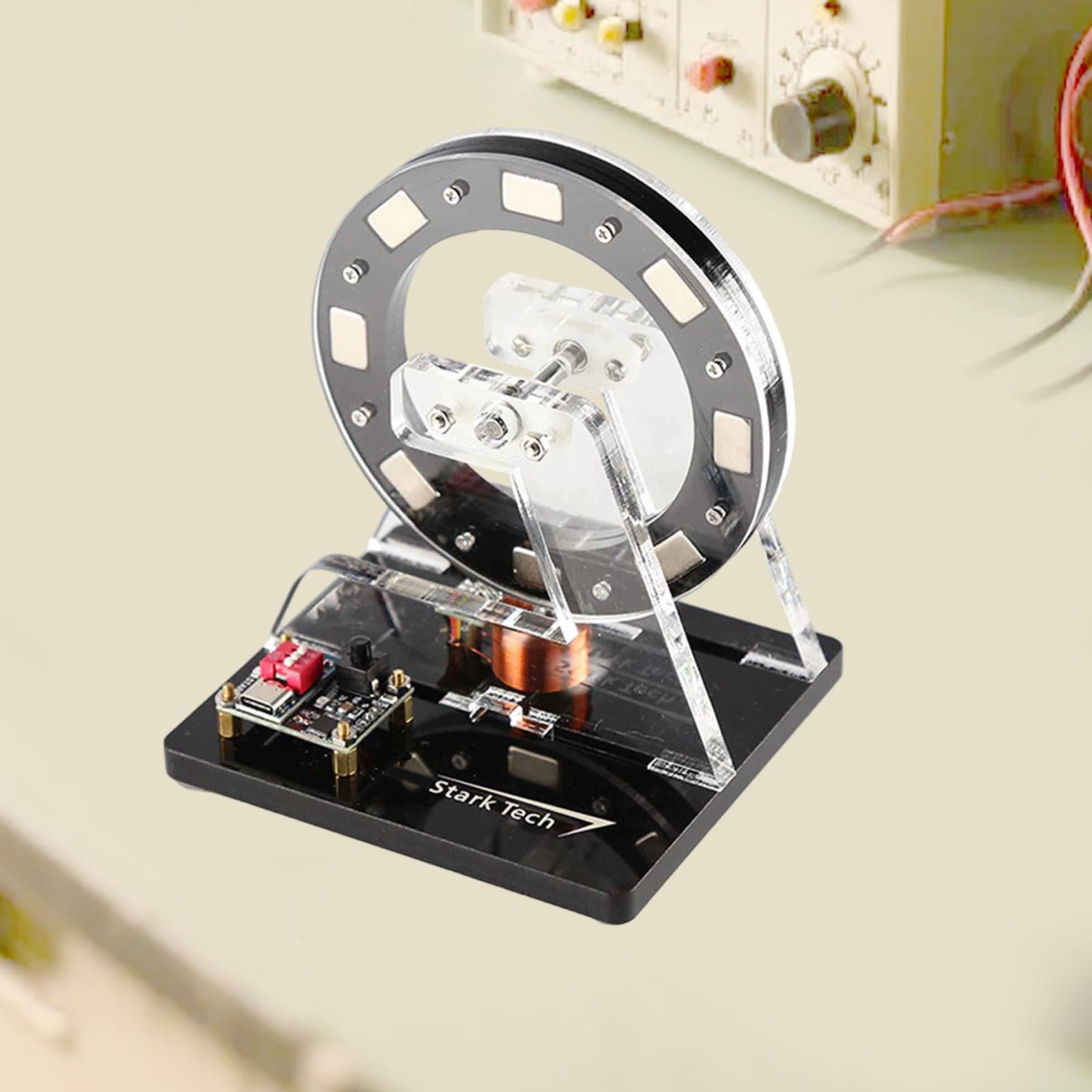 MagiDeal Modelo de noria pequeña con motor sin escobillas, de alta velocidad ajustable y accionado por bobina simple, ideal para laboratorios de ciencias y
