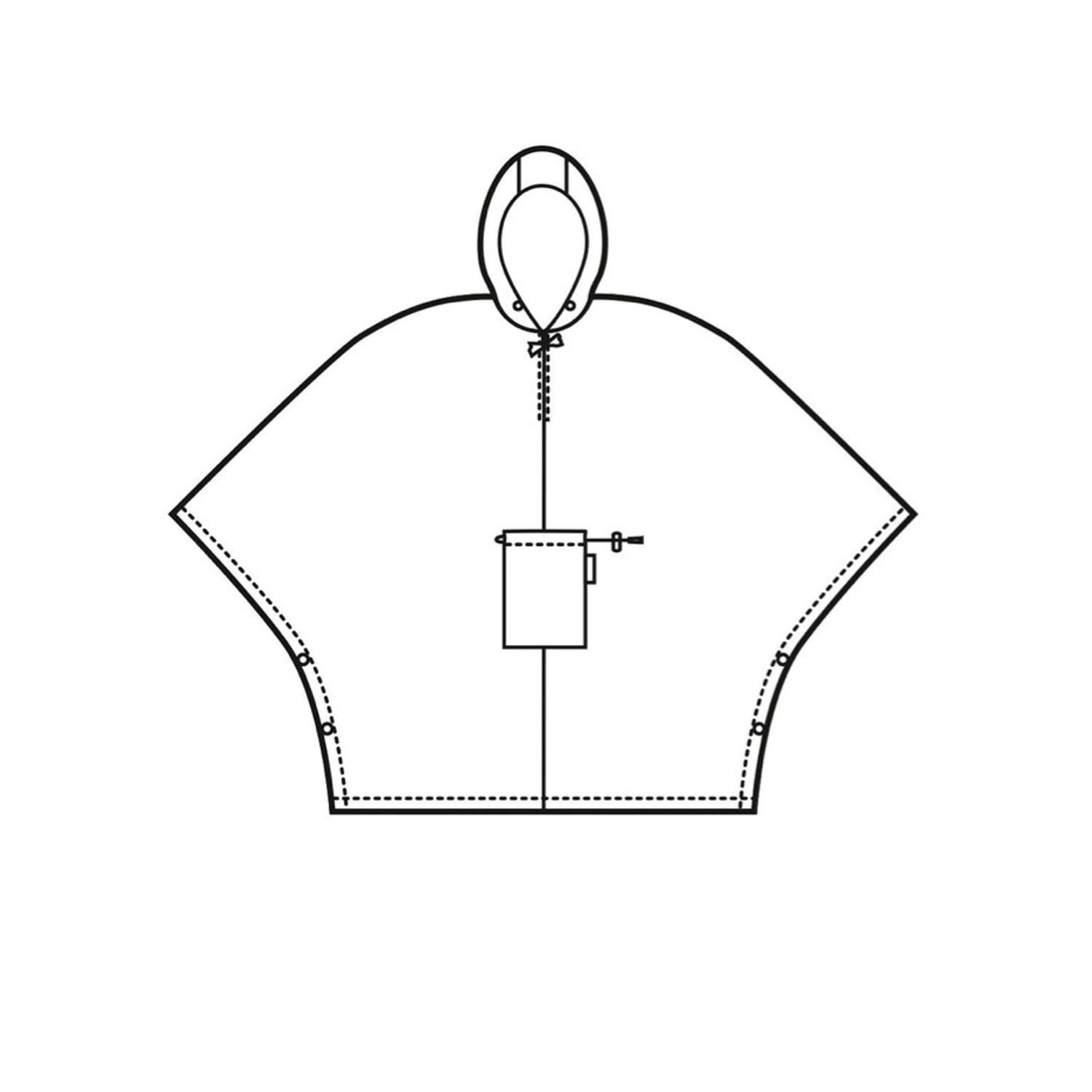 reisenthel Mini Maxi Poncho - Capa de Lluvia Plegable y Reutilizable, Hecha en poliéster de Calidad, repele el Agua, diseño Atractivo con Apertura del Cuello Amplia, en Puntos Mezclados