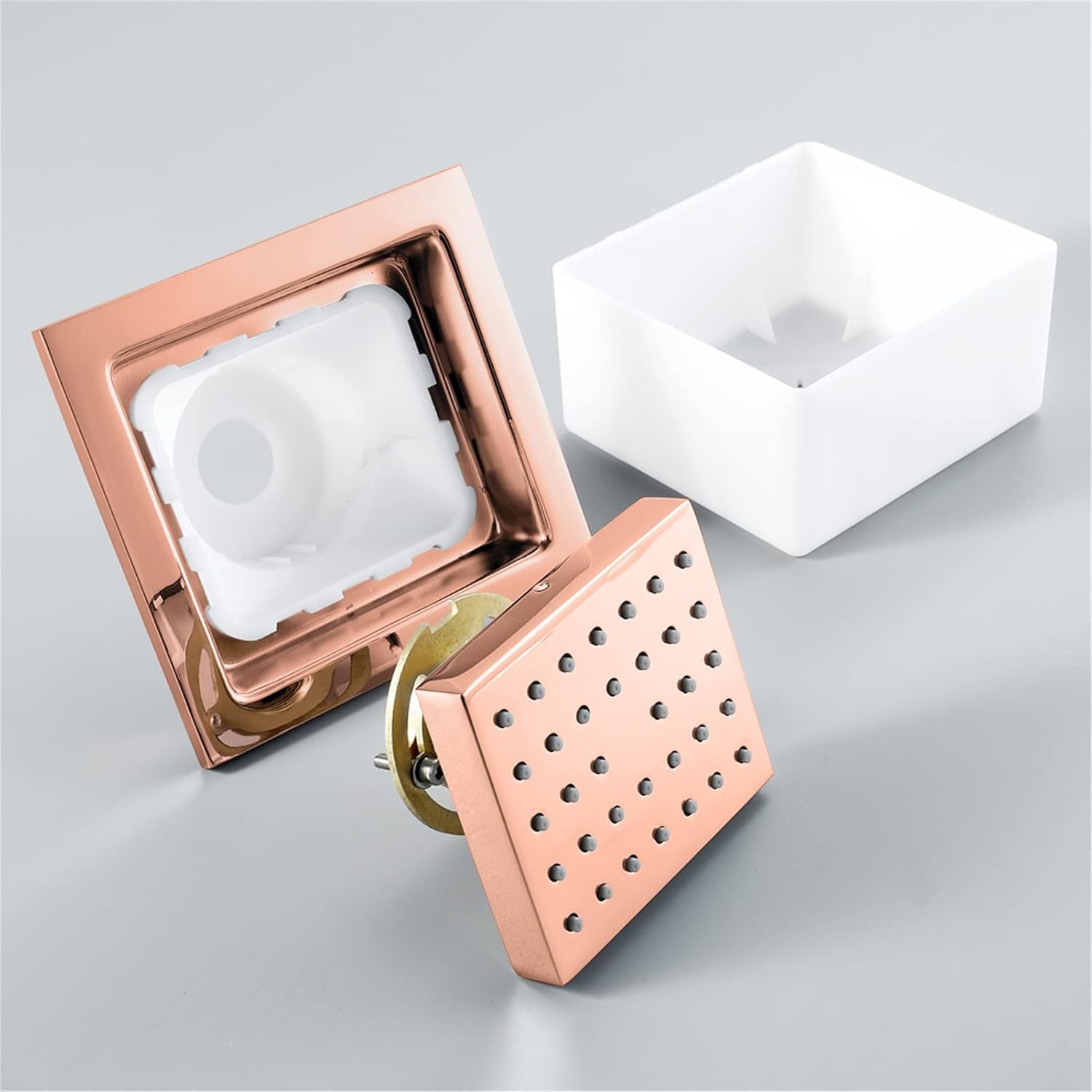 Rose Gold Body Spray Jets Wall Mounted s Bathroom Solid Brass Square Water Saving Massage Spa Side Sprayer 2 PCS (3 PCS)