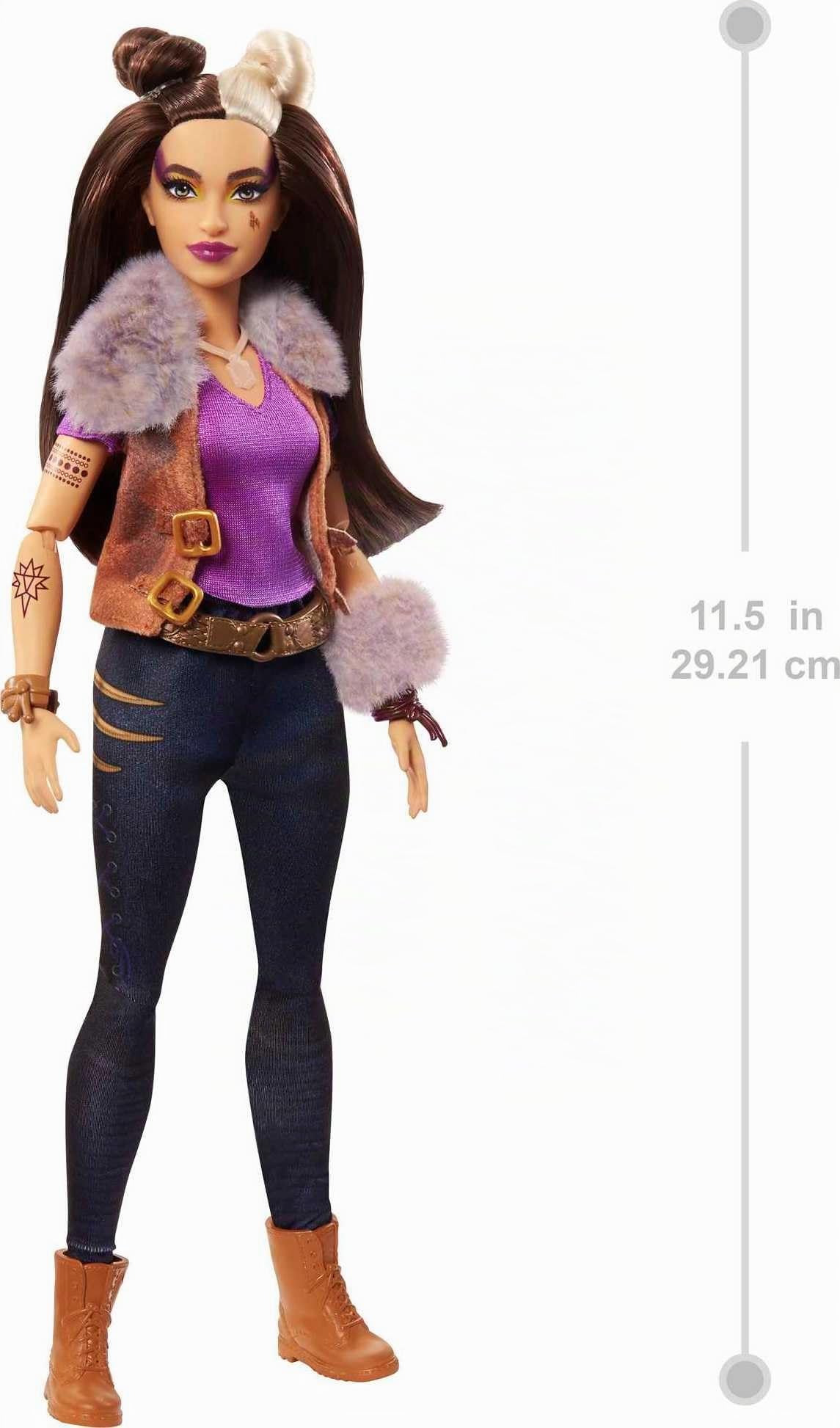 Mattel GPV04 Disney Zombies 2, Wynter Barkowitz Werwolf-Puppe (~ 29,2 cm) mit Rocker-Outfit und Zubehör, 11 biegbare Gelenke, Kinder ab 5 Jahren