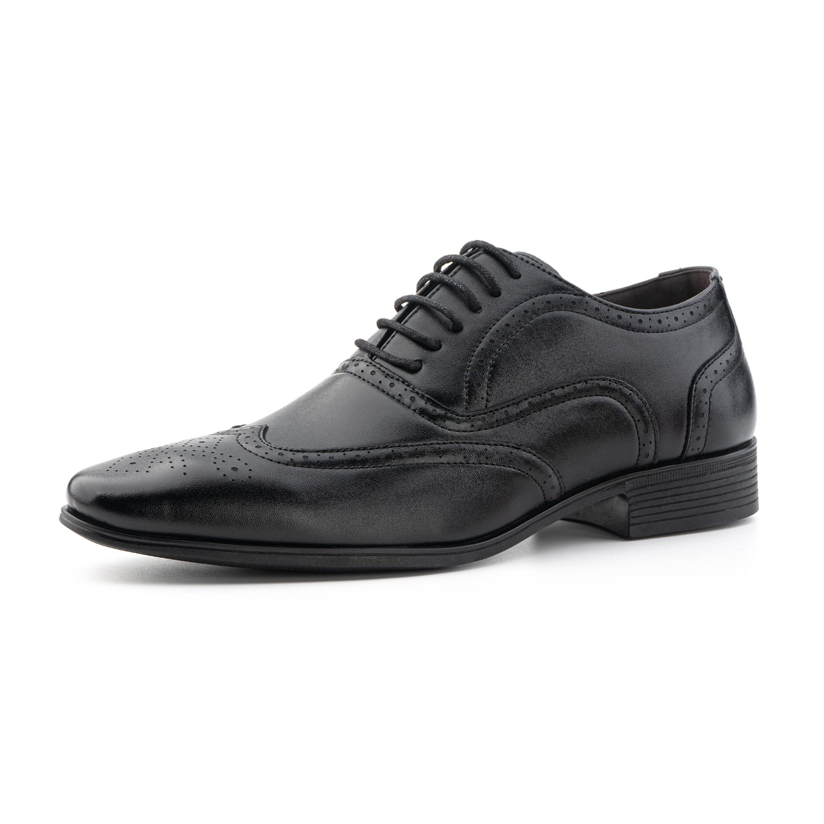 Hitmars Zapatos Oxford Hombre Zapatillas Vestir Derby Zapatos Boda Brogues Zapatos de Vestir Formales Cordones Clásico Zapatos Traje Negro 42 EU