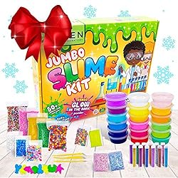 Slime Kit for Girls Toys Party Favors, Stocking Stuffers Kids 7 8 9 10+ Year Old, Slime Making Kits Boys Glow in Dark…