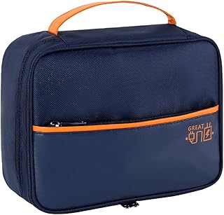 Travel Gadgets B21513 - Organizador electrónico multiusos de doble capa con área de almacenamiento para cables, tarjetas SD, cargador, banco de energía, etc., color azul marino