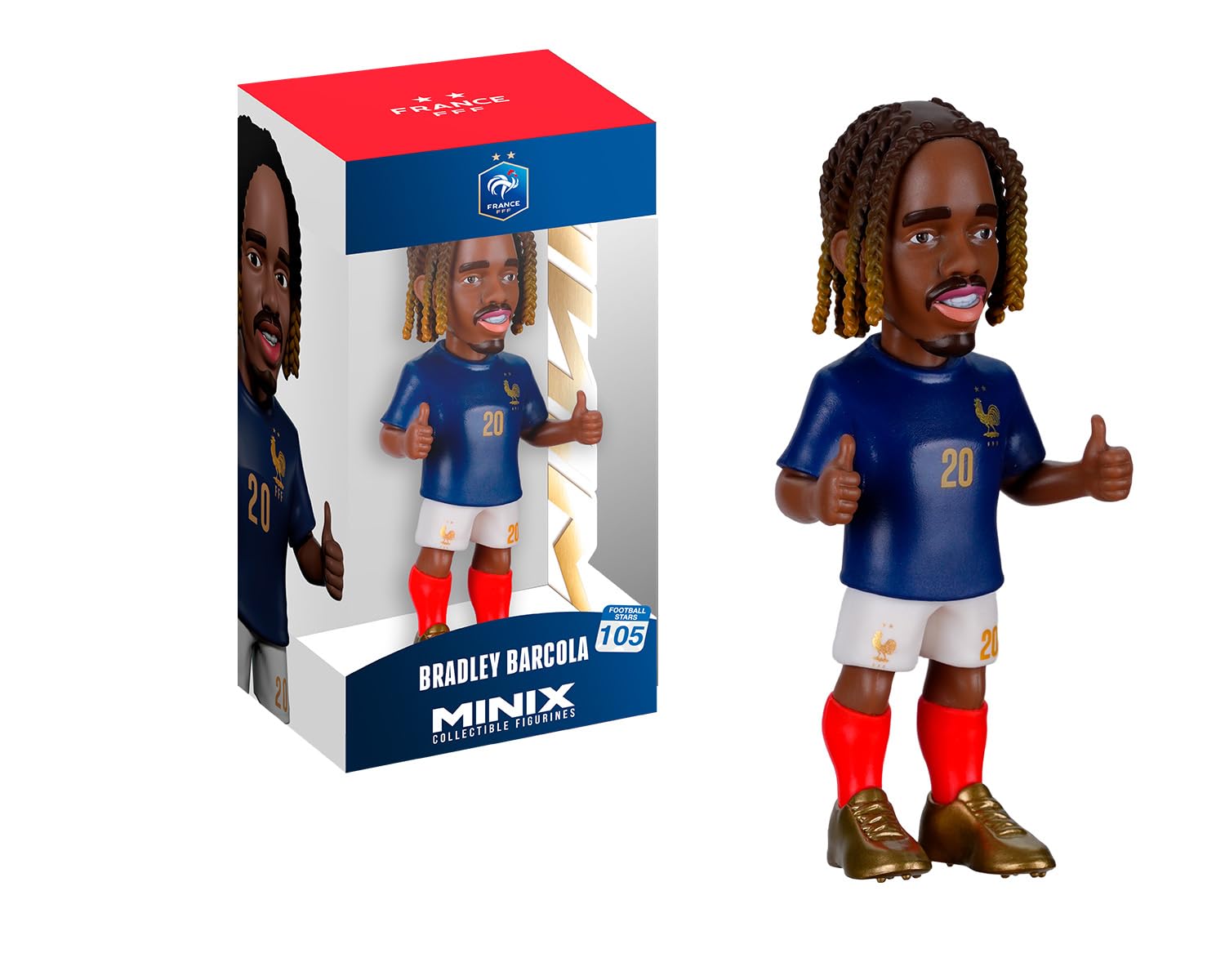 MINIX - Football Stars - World Cup #105 - France - Barcola - Collectible Figure 12 cm