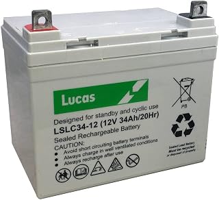 Lucas VRLA/AGM Standby & Cyclic Mobility Equipment Battery 12V 34AH