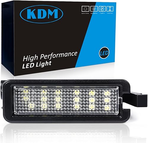 KDM Conjunto de luz LED de matrícula compatible con Dodge Charger Challenger Chrysler 300 Pacific Je-ep Compass 2015-2023, repuesto de lámpara de
