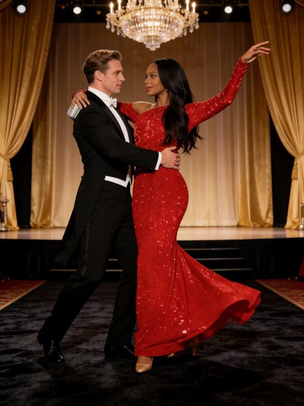 Eightale Long Sleeve Sequin Prom Dress Mermaid One Shoulder Floor Length Formal Evening Party Gown - Image 6