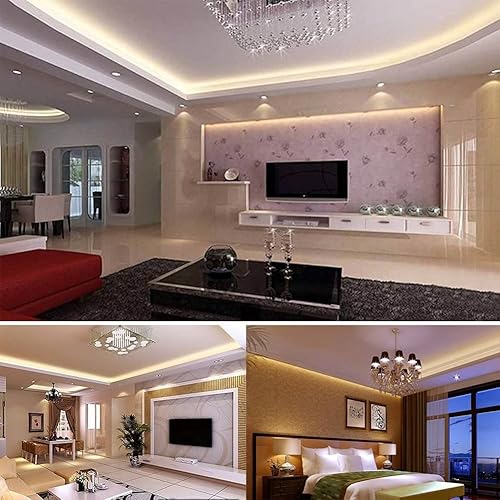 Miniatura 5 de Tira de luces LED, 6.6 pies, AC110-130 V, alta densidad, 360 LEDsM, tira de luz COB, 7200 lm, súper brillante, regulable, impermeable, para