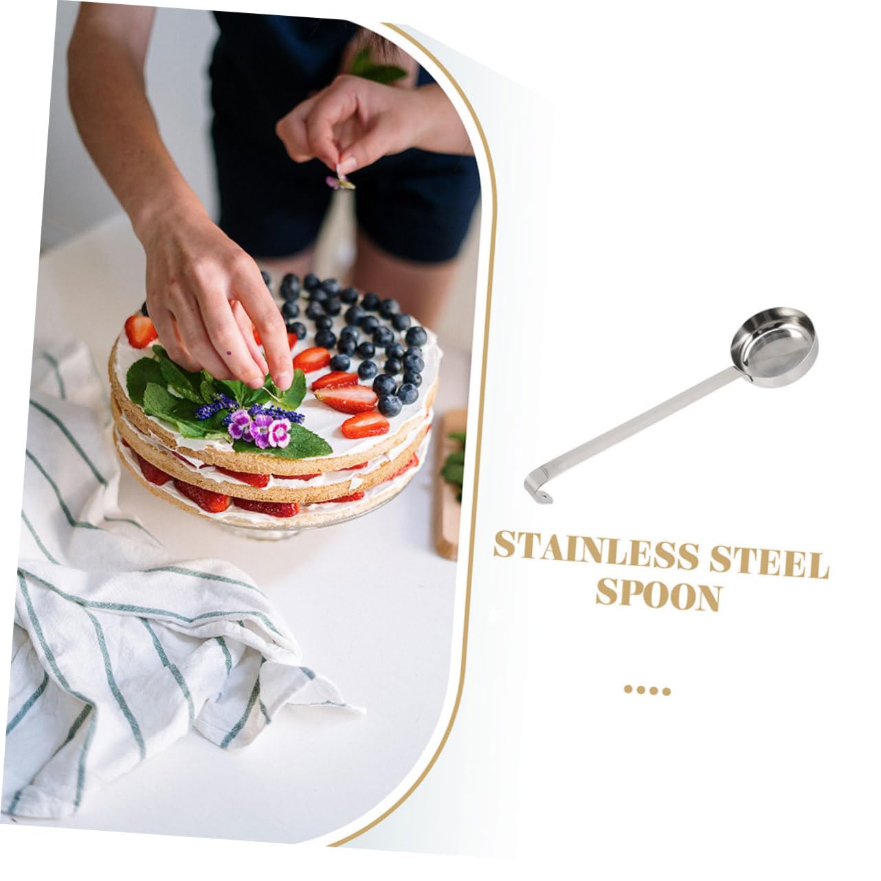 Toyvian 3 Stück aus Edelstahl Küchenketchuplöffel und Saucenkelle mit Glatter Oberfläche Handschonend für Professionelle und Private Küchen