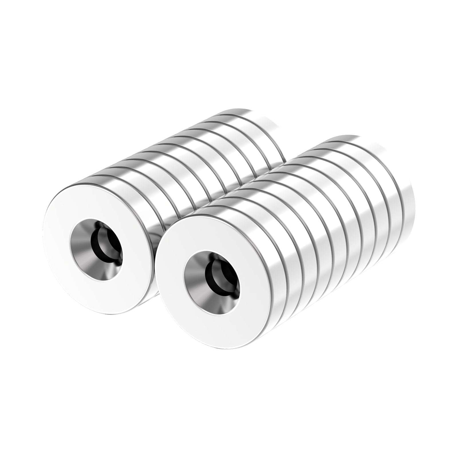 N52-1.25" D x 1/8" H 18LBS Countersunk Mounting Magnet - 6 Pack, Powerful Rare Earth Magnets W/#8 Countersunk Hole,Super Strong Neodymium Ring Magnets for DIY, Building, Scientific, Craft — Amazon image 7