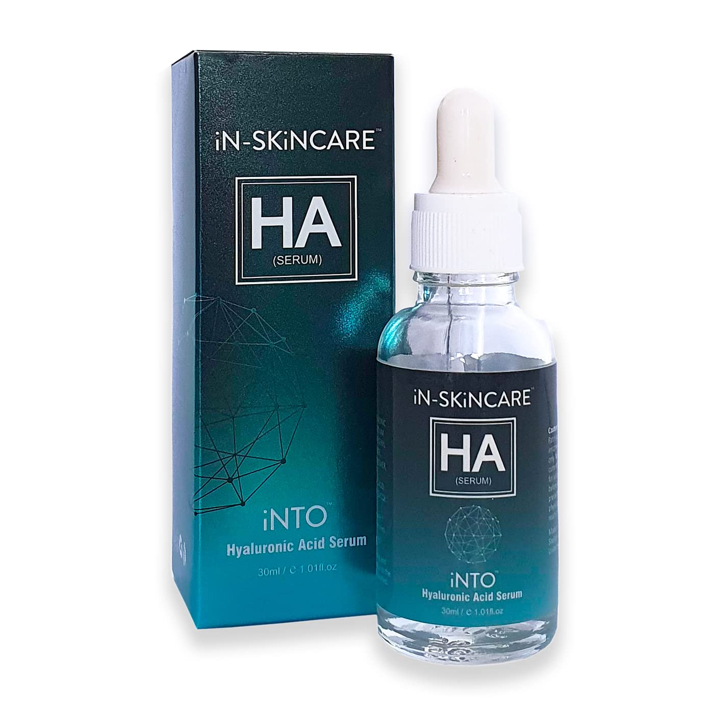 iN-SKiNCARE - iNTO 2% Pure Hyaluronic Acid Face Serum Maximum Hydration to Plump and Smooth Skin – for Women & Men of all ...