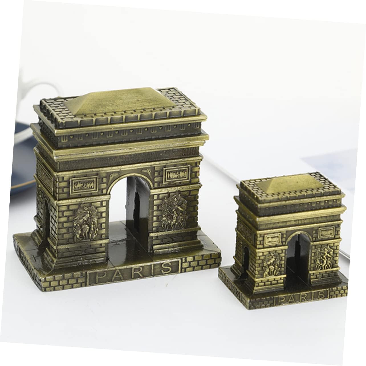 BESPORTBLE Vintage Triumphal Arch Model Metal Building Desktop Ornament Unique Triumphal Arch Decor for Home Table Decoration 2.36X1.57X2.36In Travel Souvenir