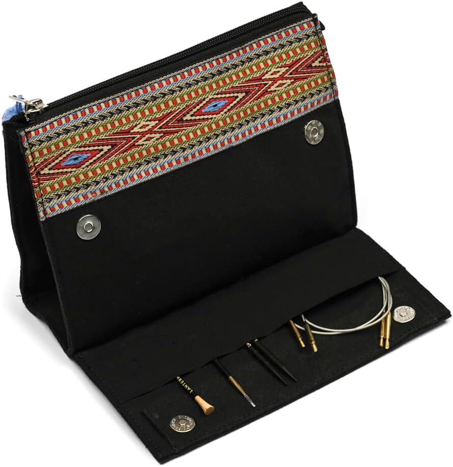 Lantern Moon - Canvas Black (20x15cm) Handmade Tool Kit with Magnetic Closure - 1 Set