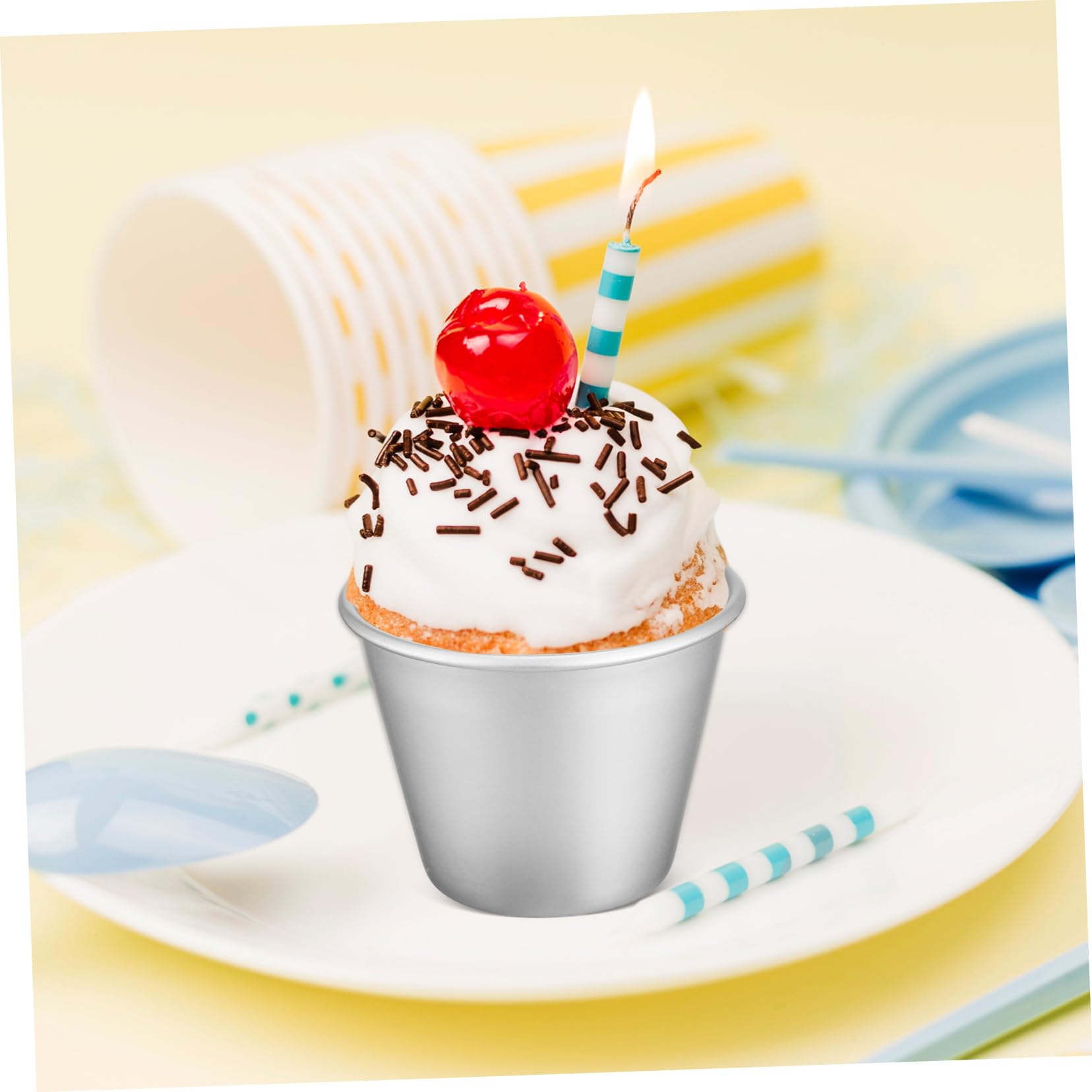 DECHOUS 40pièces Moule à Pour Muffins Puddings Et Desserts Outils De Pâtisserie Antiadhésifs Et Réutilisables