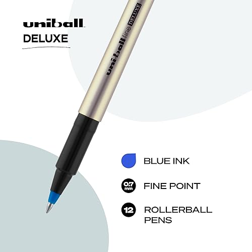 Miniatura 2 de uni-ball Bolígrafos de punta fina de lujo azul 12 60053