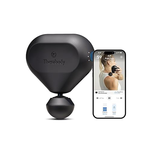THERAGUN Mini 2.0 - Handheld Electric Massage Gun Deep Tissue Treatment for Any Athlete On The Go Portable Massager with QuietForce Technology & 3 Foam Attachments Black, 0.68 kilograms, 1.0 Count