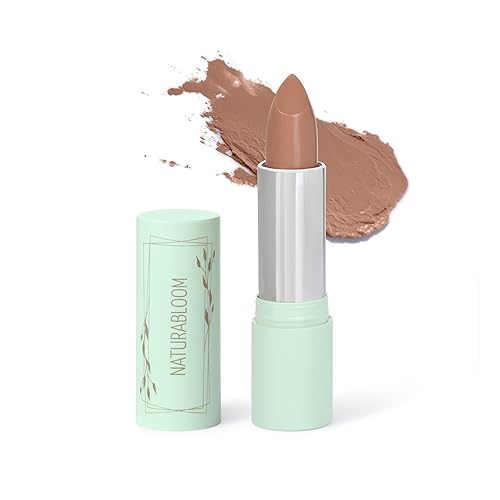 Naturabloom Lápiz labial vegano (almendra) Lápiz labial sensacional de un solo golpe de larga duración de aceites y mantequillas naturales Color