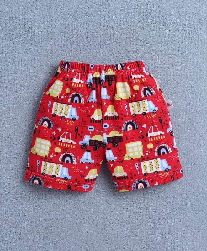 Image of BUMZEE Baby Boys Cotton Pack of 4 Above Knee Length Shorts