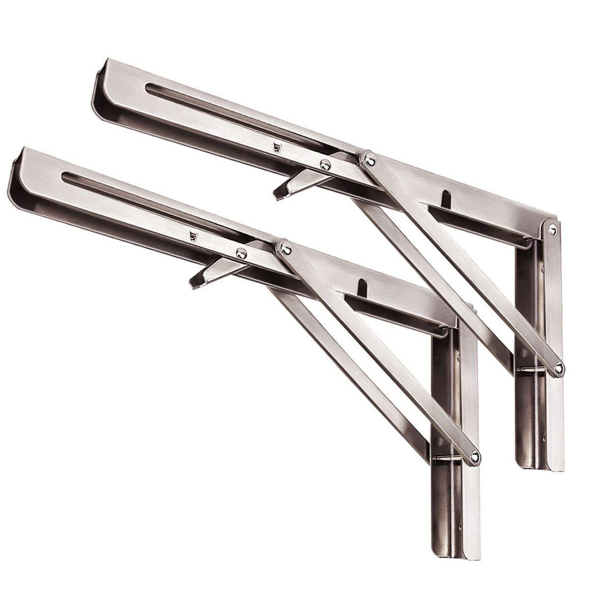 Buy Folding Shelf Brackets Adjustable L Bracket 16 Inch Heavy Duty