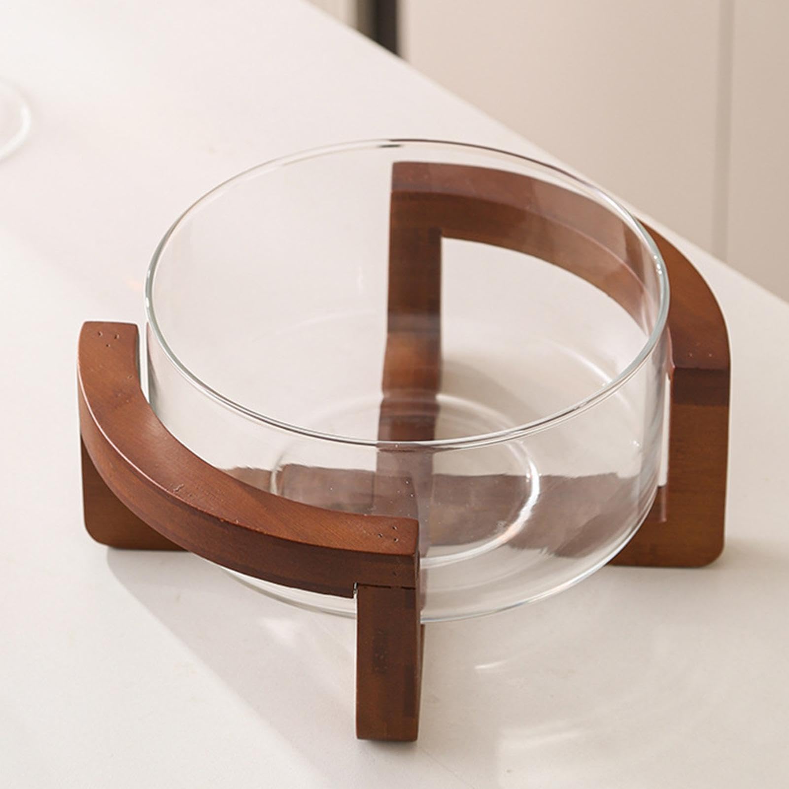 Glass Rührschüssel 1800 ml Große Kapazität, Lebensmittelgeeignet mit | Dekorative Salatschüssel Für Essen, Familienfeiern, Partys, Pasta, Desserts (B)