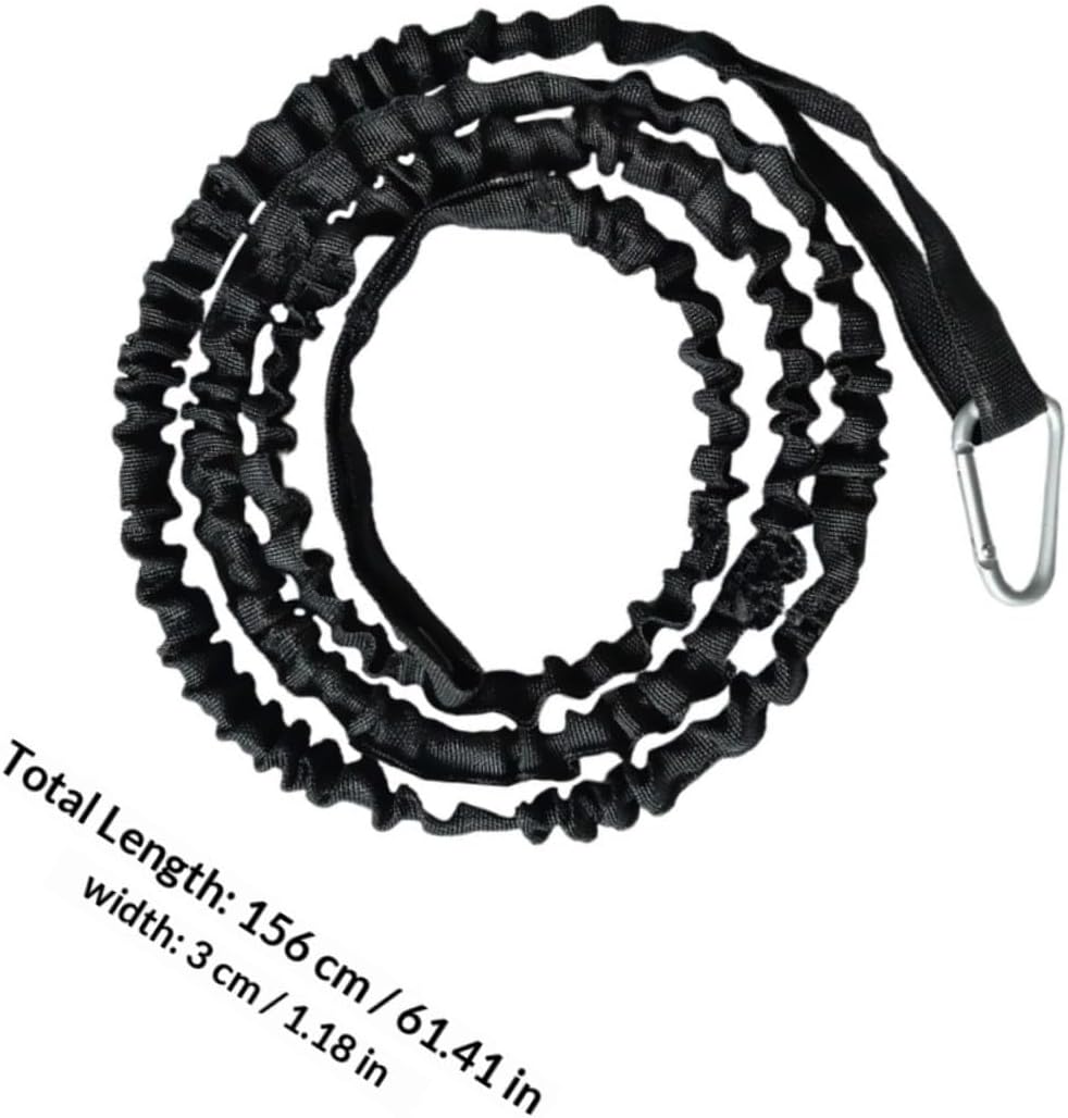 Alipis 4pcs Kayak Paddle Strap Ropes Adjustable Black Canoe Rope Kayaking Accessories Oar Tie for Water Sports