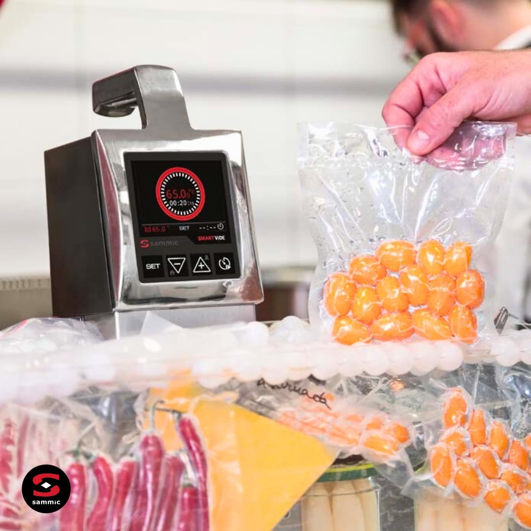 YOMMAK Cocedor Sous Vide Profesional Sammic Smart Vide 7 Premium | Roner Cocina Baja Temperatura | 56L 2000W Bluetooth | Roner Cocina al Vacío de Alta Precisión | Slow Cooker Circulador de Inmersion
