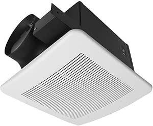 BV Bathroom Fan Ultra-Quiet Bathroom Ventilation &amp; Exhaust Fan, Bathroom Ceiling Fan, Residential Remodel Energy-Saving Ceiling Mount Fan (No Attic Access Required) (140 CFM)