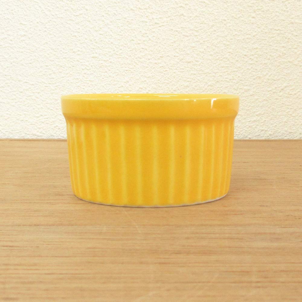 Amazon.co.jp: ココット皿 イエロー2.5インチスフレ 6.8cm 洋食器 業務