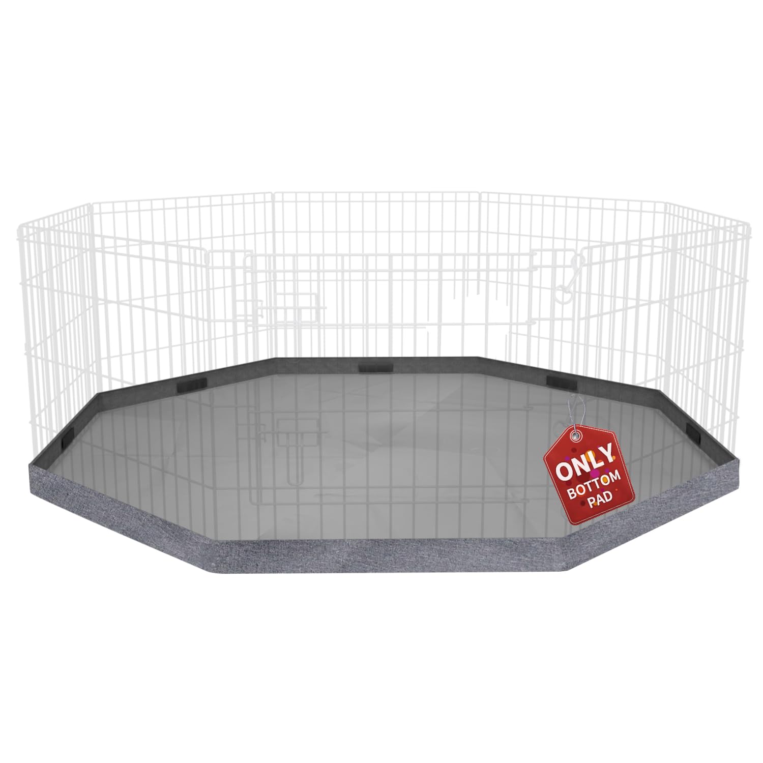 Photo 1 of PETIME Bottom Cover Mat for Dog Playpen Pen Water-Resistant Pad Floor Protector for Indoor Outdoor Use Fits 24" Wide 8 Panels Metal Pet Exercise Play Pen (Playpen Not Included)