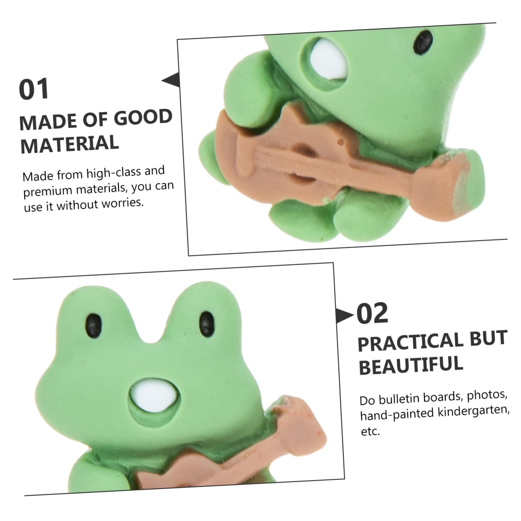 Operitacx 100stücke Cartoon Gitarren-Frosch Pinnwand-pushpins Bunte Stecknadeln Für Notizen Fotos Und Erinnerungen Für Haushalt Und Büro