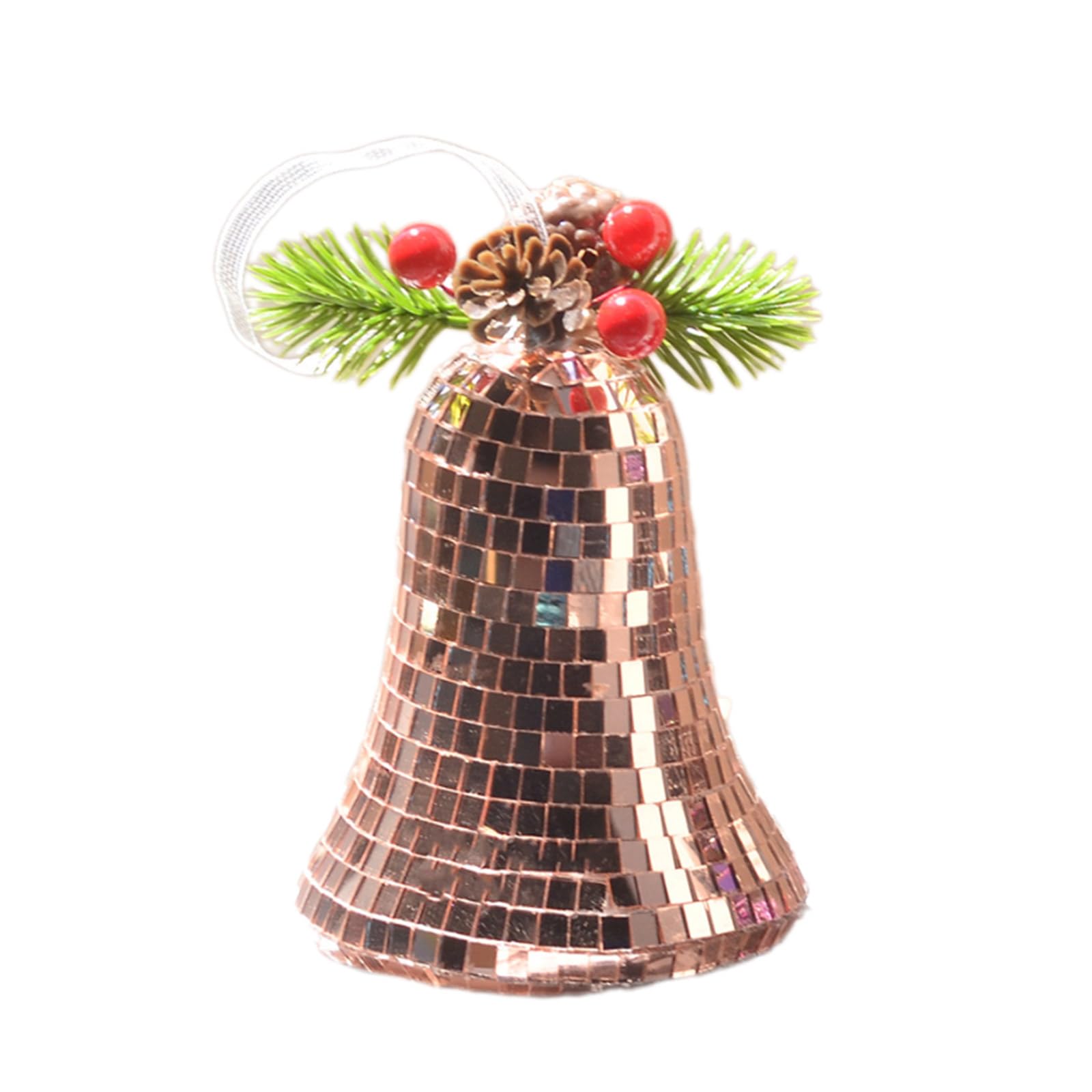 Buxuaaaa Christmas Tree Hanging Charm Decoration Sparkling Discos Bauble Party Supplies Light Reflectings Glass Festival Ornament Christmas Decoration
