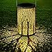 LED Lanterna Solare, GolWof Lampada da Giardino Luci Solari Sospensione Disegno marocchino IP44 Impermeabile Ricaricabile Portatile per Decorativo Patio Aperto Giardino Cortile Passerella Esterno