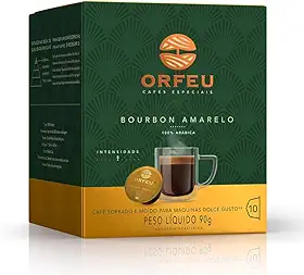 ORFEU Café Cápsula 10 Bourbon Amarelo Compatível Dolce Gusto