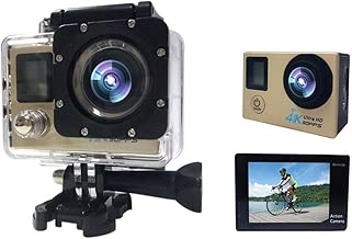 QYL Camera 4k 30EPS Full HD Waterproof Sports Camera 16 Million Pixels Sound Recording 170 Degree Wide-angle Lens Portable Camera Color Gold QYL Camera 4k 30EPS Full HD Waterproof Sports Camera 16 Million Pixels Sound Recording 170 Degree Wide-angle Lens Portable Camera Color Gold