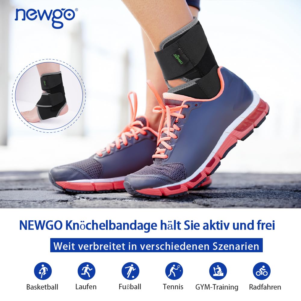 NEO X-PRO Sprunggelenkbandage Einstellbar - Knöchelbandage Für Damen & Herren Bei Schmerzen & Bänderriss
