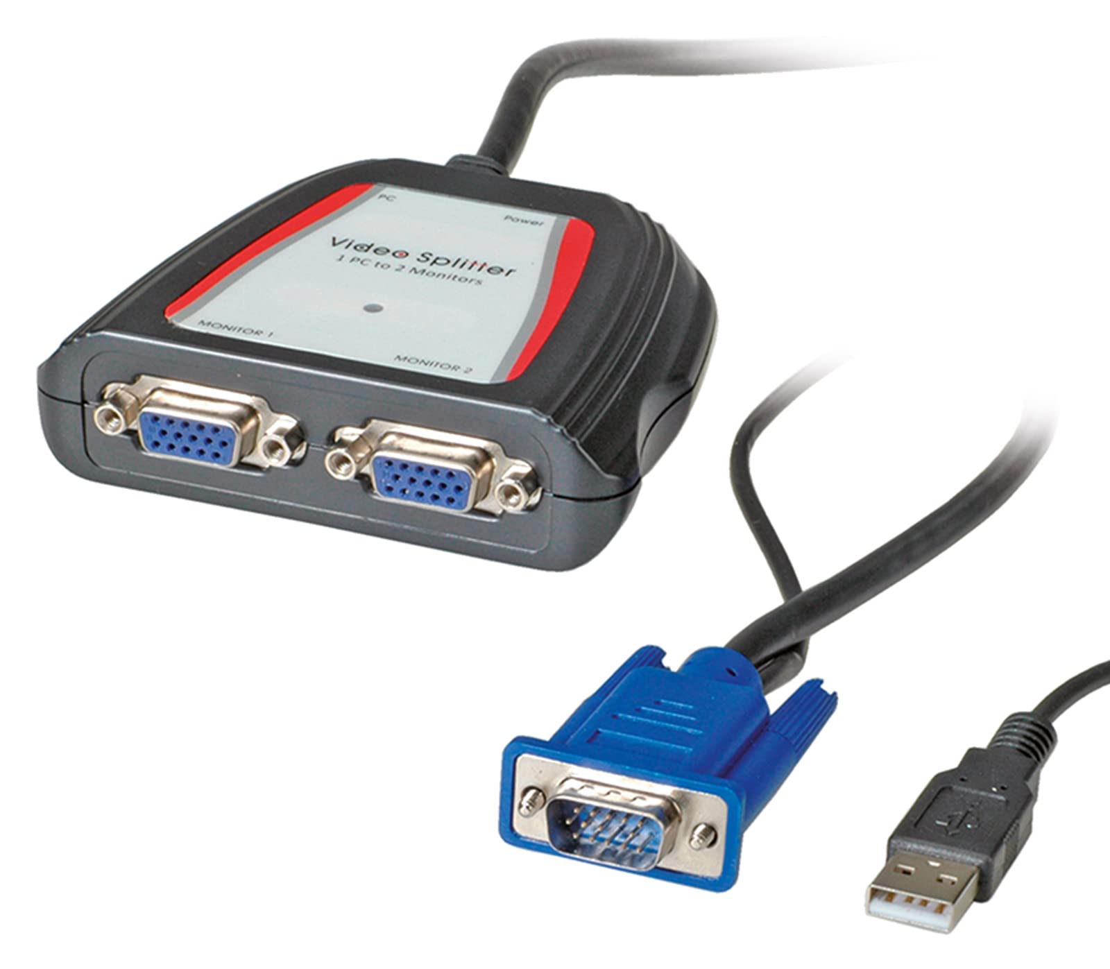VALUE Video Splitter VGA Portatile, Uscita Doppia 250 MHz