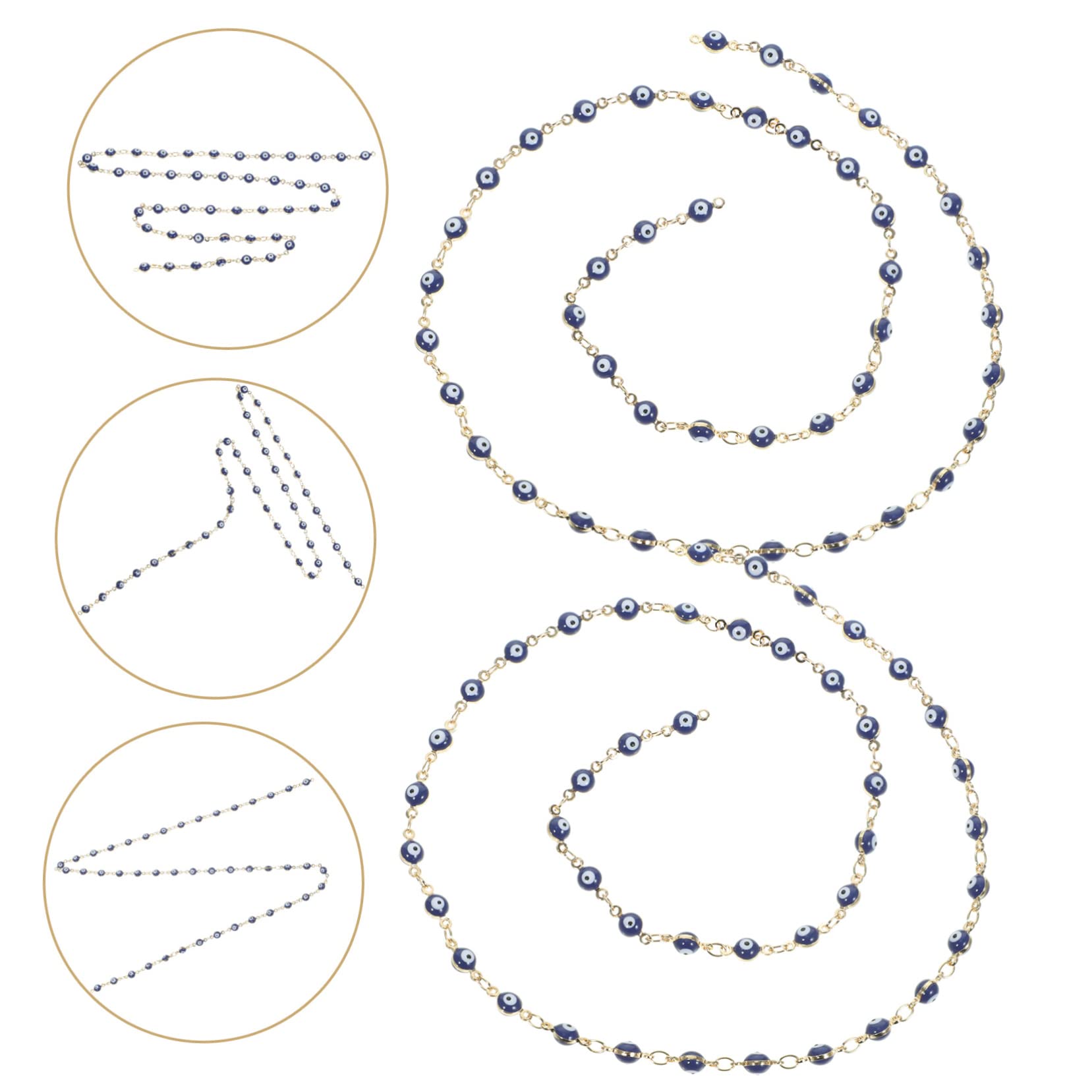 SHINEOFI 5 Set Catena di Braccialetti Gold Chain Ciondoli d'oro per La Creazione di Gioielli Kit Perline per Braccialetti Accessorio Fai da Te Materiale del Braccialetto Lega 2 Pezzi * 5
