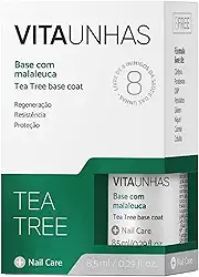 Base de Unhas com Óleo Melaleuca Tea Tree Regeneradora Vitaunhas Fortalecedora e Endurecedora